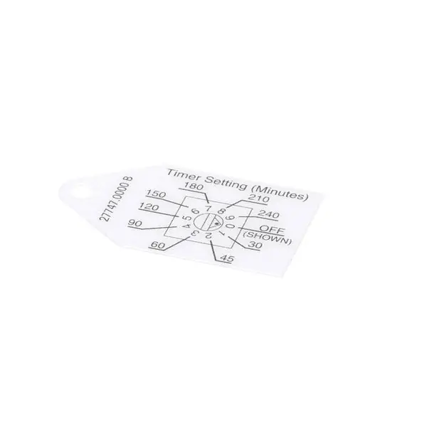TAG TIMER SETTING Replacement 27747.0000 for Bunn