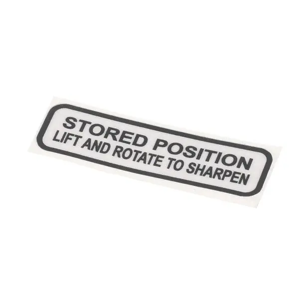 SHARPENER LABEL Replacement 920216 for Globe