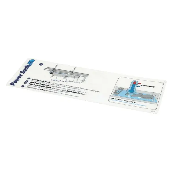 Decal - Backsplash Step 1 L-R Replacement 32277 for Power Soak Systems