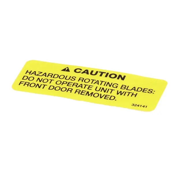 Decal Caution Rotating Blades Replacement 324141 for Stoelting