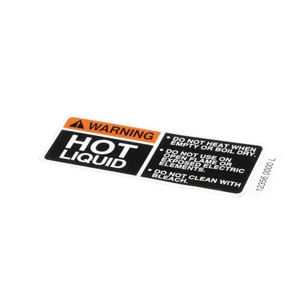 Warning Decal for 12356.0000 Replacement for Bunn
