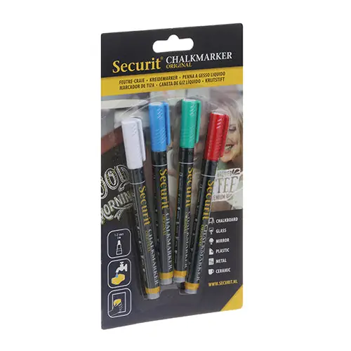Marker Chalk Mini Pack of 4 Replacement BLSMA100V4CO for AM Manufacturing