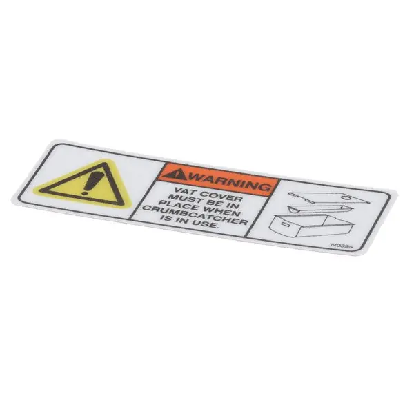 Decal VAT Cover Safety Warn Replacement N0395 for BKI