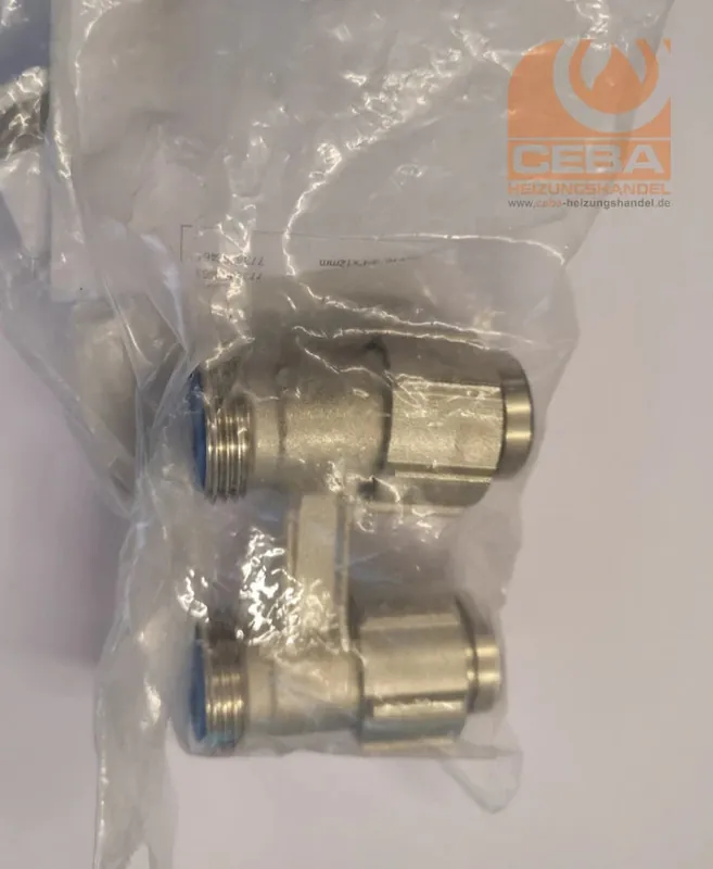 BOSCH 7738317846 Buderus Two-Pipe Valve Block, Straight Form, 3/4 x 3/4