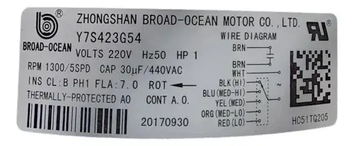 CARRIER HC51TQ205 Blower Motor