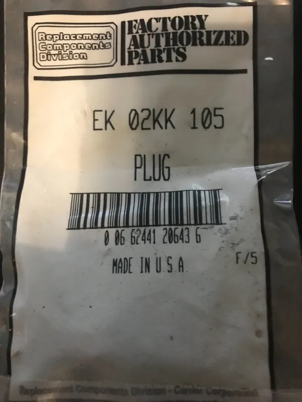 Carrier EK02KK105 Fusible Plug