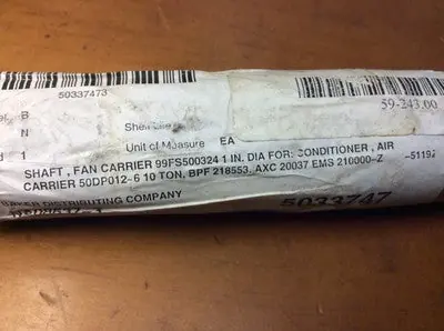 Carrier 99FS500324 Shaft