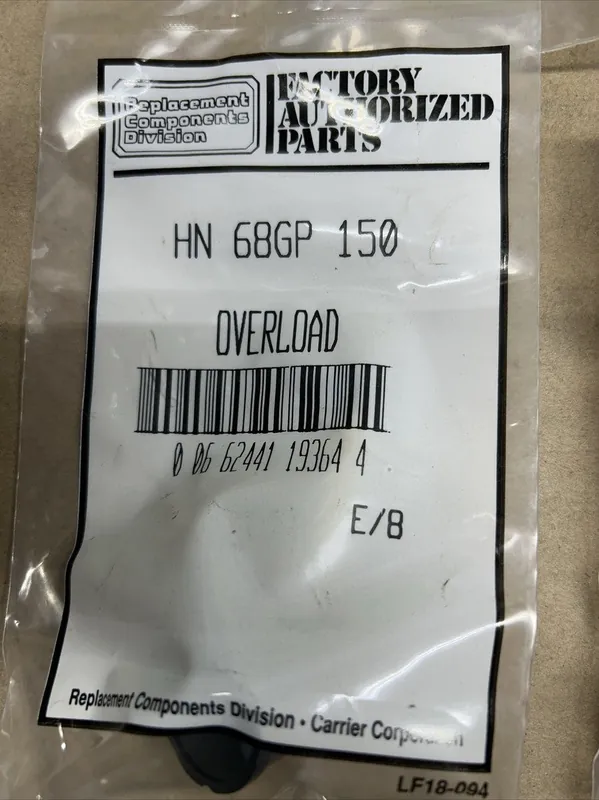 CARRIER HN68GP150 Overload