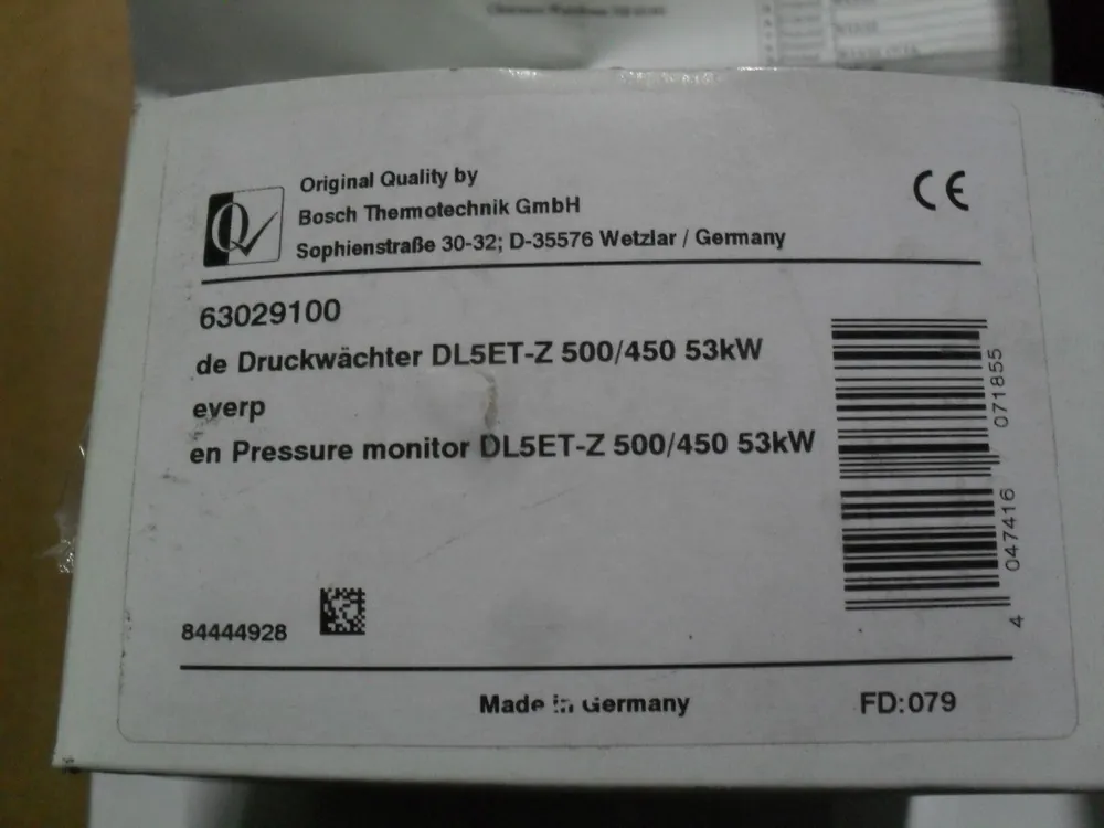 BOSCH 63029100 Pressure Monitor DL5ETZ 500/450 53kW