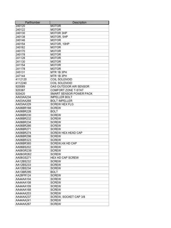 Carrier AA06BR230 Screw