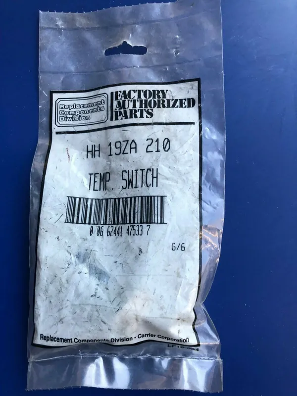 CARRIER HH19ZA210 Temperature Switch