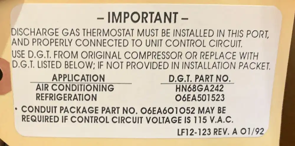 CARRIER 06EA601052 Conduit Package
