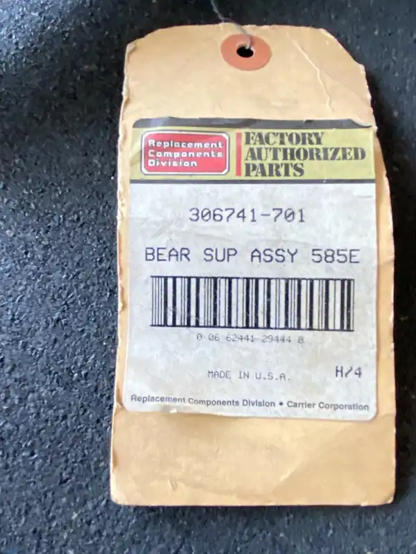 Carrier 306741-701 Bear Sup Assy 585E Replacement Part
