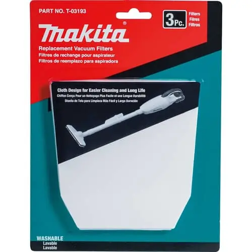 Makita T-03193 Cloth Vacuum Filter 3/Pk Replacement MPN