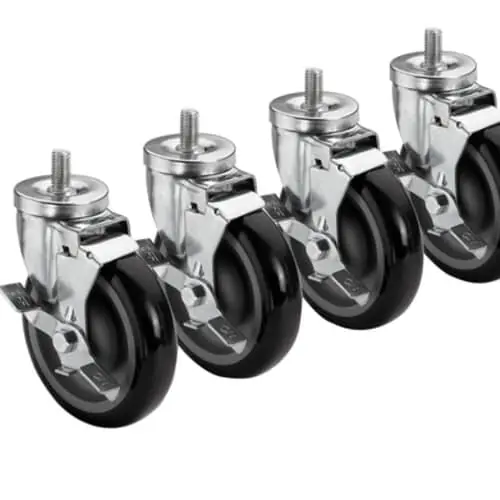 Krowne 28-141S Threaded Stem Caster Swivel With Brake