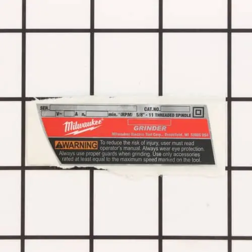 Milwaukee 12-20-0115 Service Nameplate Kit