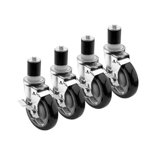 Krowne 28-124S Set Of 1-1/2 Stem Caster With 5 Lockin