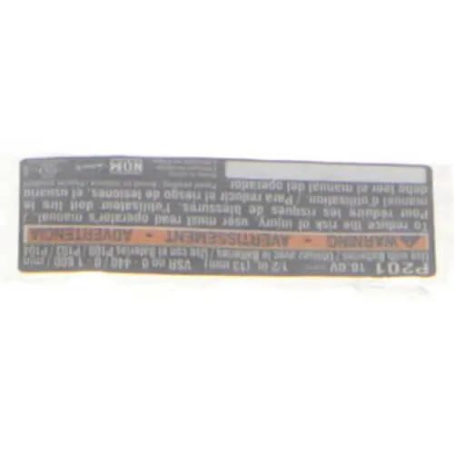 Ryobi 940045063 Label Data P201