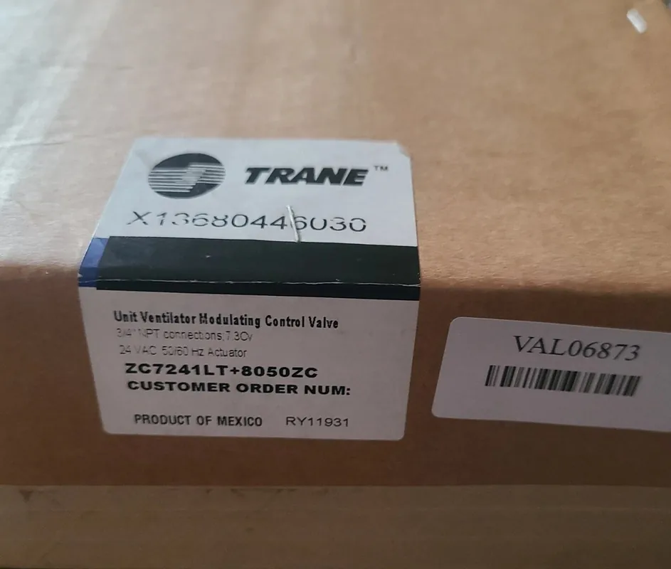 Trane VAL6873 Unit Ventilator Modulating Control Valve