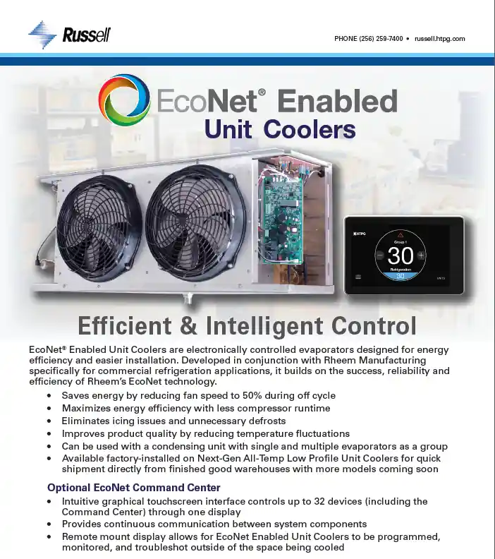 HTPG RL6E105DDARSF Unit Cooler for Walk-In Freezer