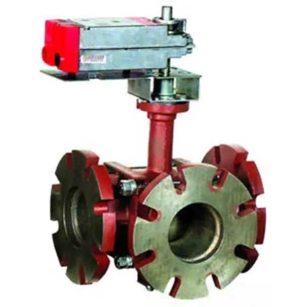 HONEYWELL VBF3J11S0X Three-Way Flanged Actuated Control Ball Valve