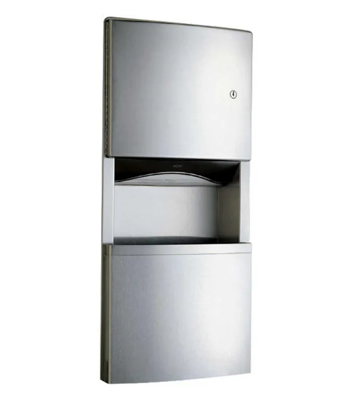 Bobrick 4369 Recessed Paper Towel Dispenser and Waste Receptacle