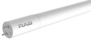 RAB Lighting T8-17-48G-850-DE-BYP T8 Led Glass 4Ft Type B 17W 5000K 2200Lm Double Ended