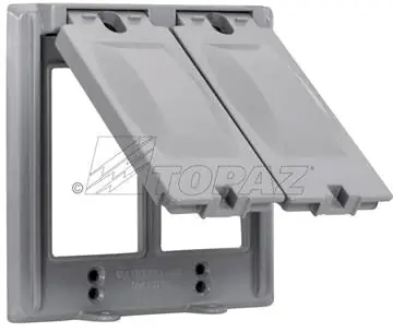 Topaz WC2225 2-Gang Gray Weatherproof Cover
