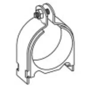 B-Line (Eaton) BVT112YZN Strut Clamp Pipe Clamp Zinc Chromate Steel BVT Series 1 (Copper Tubing) in 1-1/8 (Tubing O.D) in