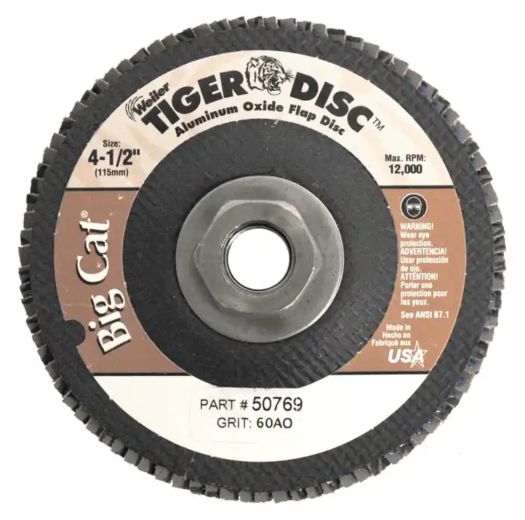 Weiler 50769 Big Cat 4-1/2 in Flap Disc 60 Grit