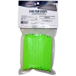 Vapco SPS-5T Sani-Pan Strip Yellow/Green 4 Strips Per Pack