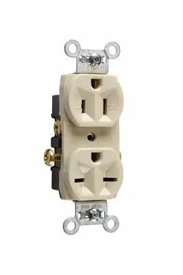 Legrand 5290I Pass & Seymour 5290-I Hard Use Spec Grade Combination Duplex Receptacle Side Wire 15A 125/250V