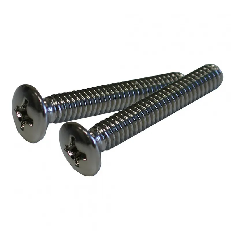 JONES STEPHENS T0521PN POLISHED NICKEL OVERFLOW PLATE SCREWS (1 PAIR) REPLACEMENT MPN