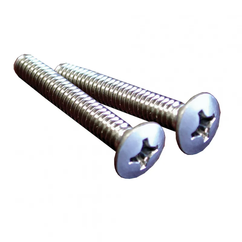 JONES STEPHENS T0521BN Brushed Nickel Overflow Plate Screws (1 Pair)