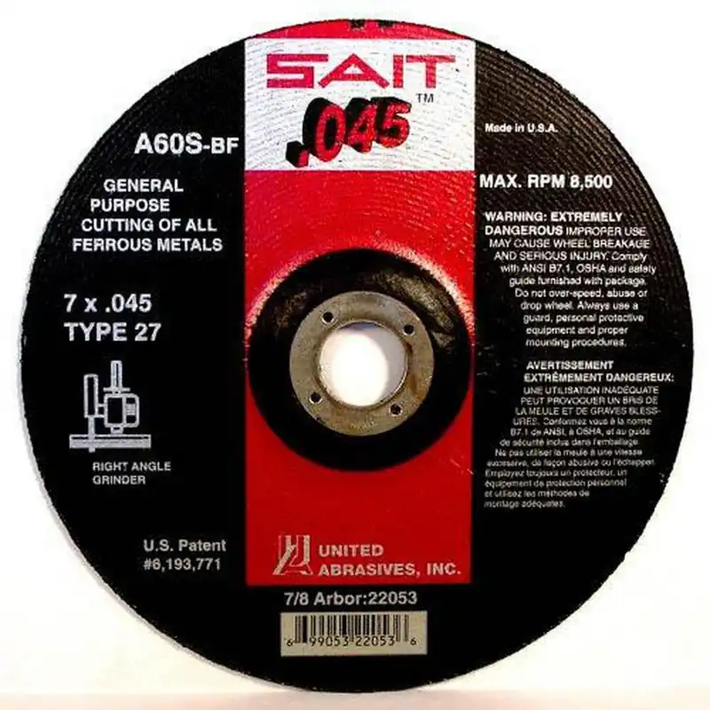 United Abrasives 22021 A60S Series Cutting Wheel 4-1/2 Inches