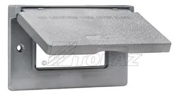 Topaz WCH1GFI Horizontal 1 Gang GFCI Weaherproof