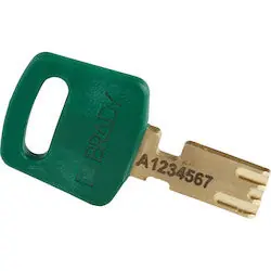 Brady NYL-GRN-38ST-KD Brady SafeKey Lockout Padlock Nylon Green 1.5 Steel Shkl Keyed Different