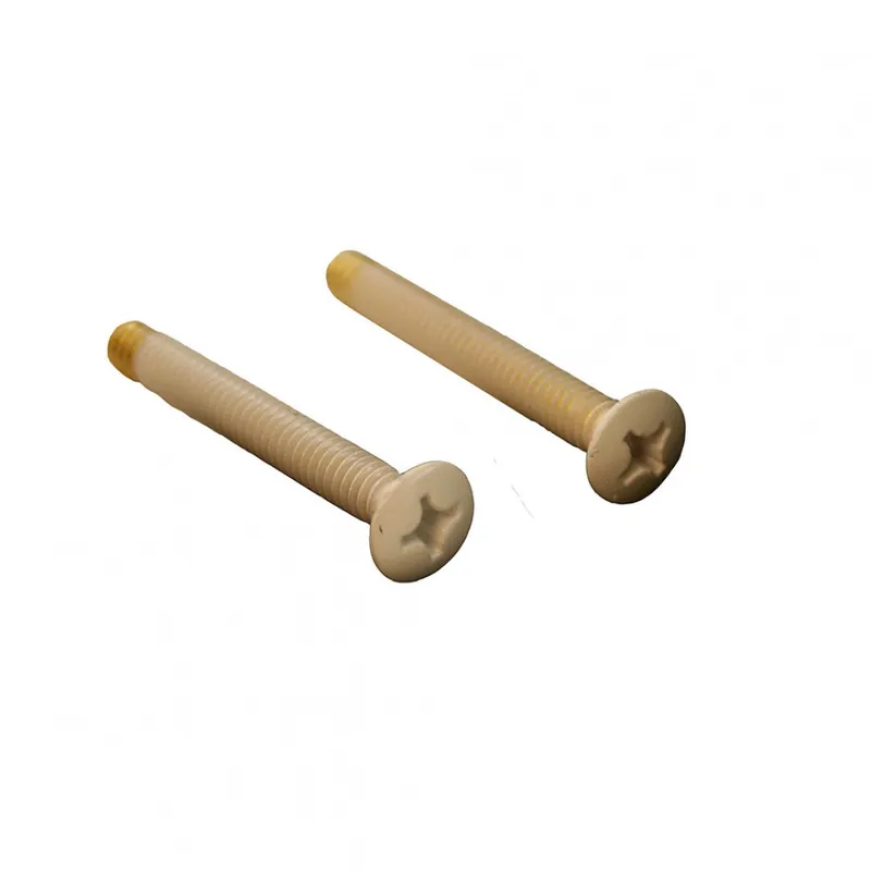 JONES STEPHENS T0521BI BISCUIT OVERFLOW PLATE SCREWS (1 PAIR)