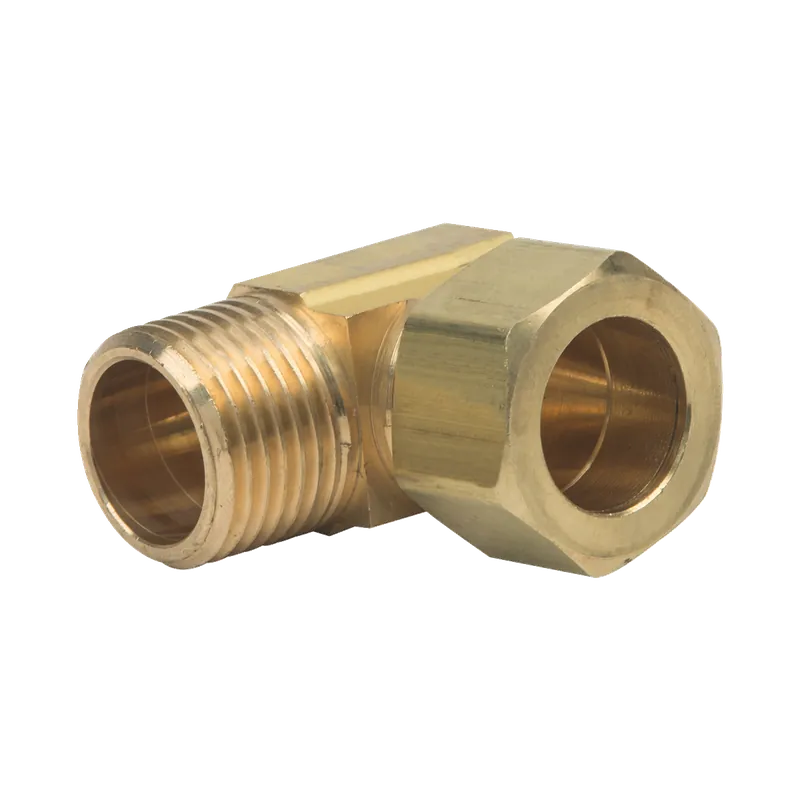 BrassCraft 69-10-8X 5/8 in. O.D. Compression x 1/2 in. MIP No-lead Brass Compression Male Reducing Elbow