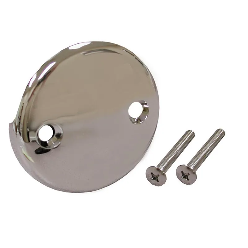 Jones Stephens T05013 3-1/8 in. Zinc Two Hole Waste and Overflow Faceplate with Screw