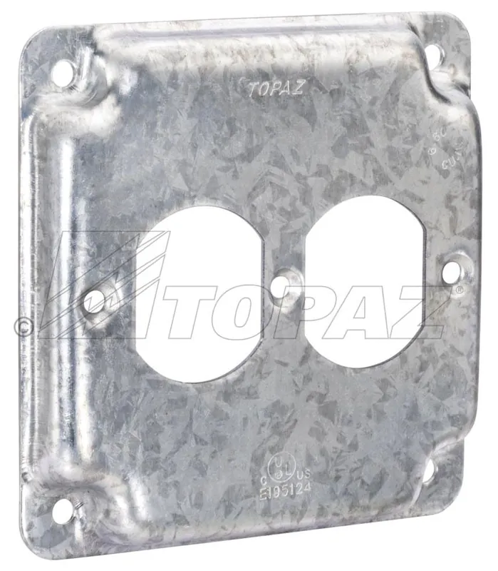 Topaz C3451 4 Square Cover 1-Duplex Receptacle