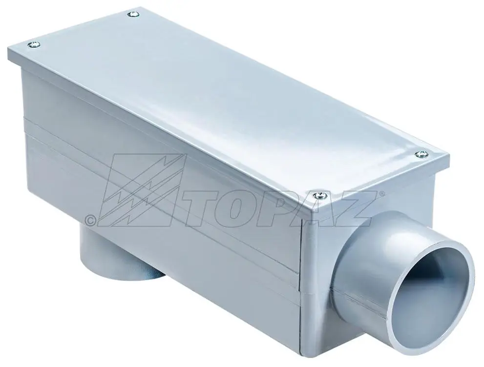 Topaz Electric Corp. 1147 TOPAZ 2-1/2 PVC TypeLB Junction Box