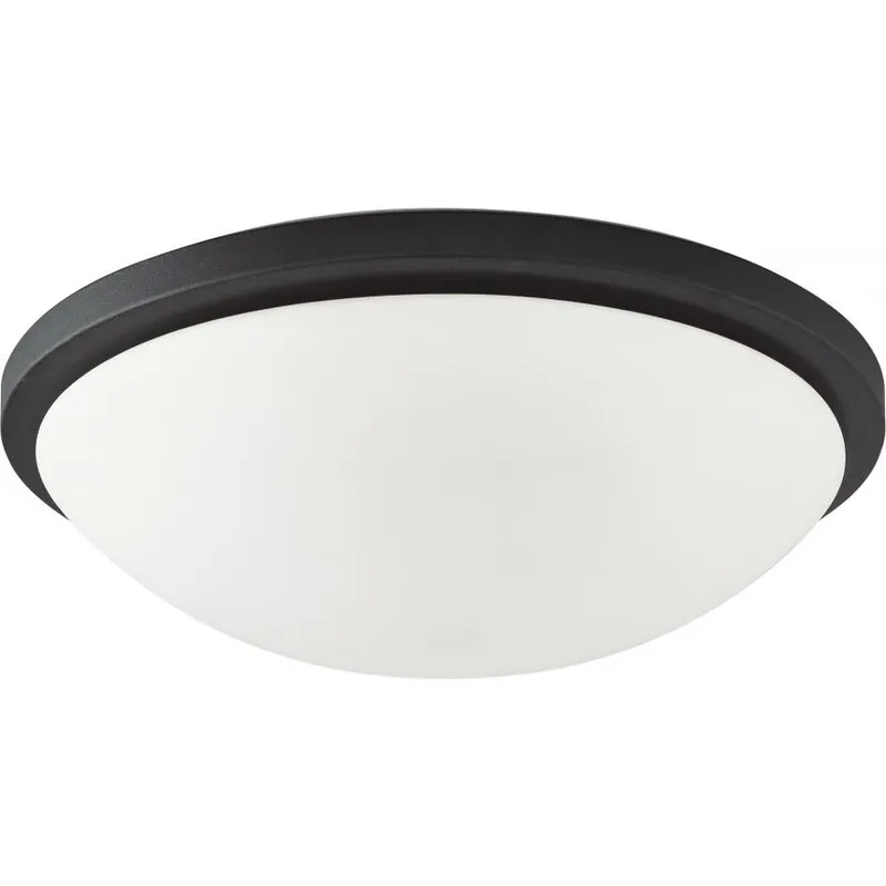 SATCO 62-1444 BUTTON LED 17 IN. FLUSH MOUNT FIXTURE BLACK FINISH