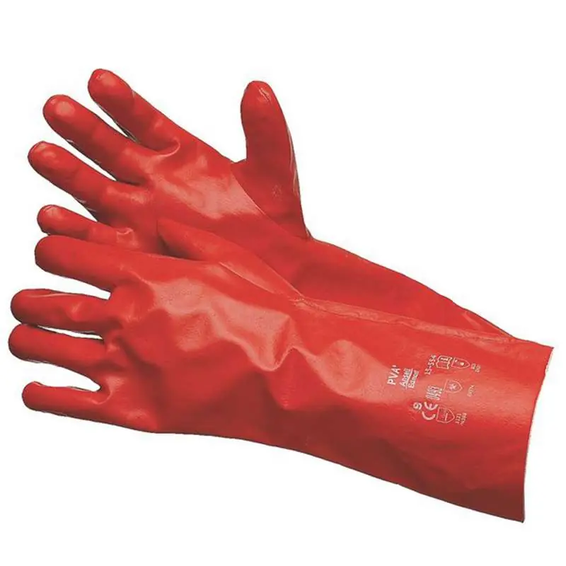 Ansell 103662 PVA® Chemical Resistant Smooth Red Polyvinyl Alcohol Glove X-Large
