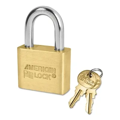 American Lock AL50KA-D112 Solid Brass Padlock 5/16 in Diameter 1-1/8 in Length