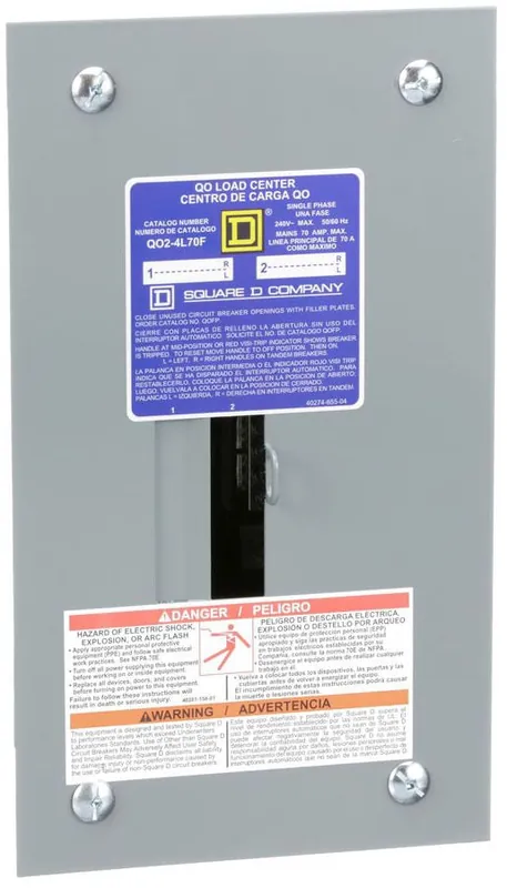 Square D QO24L70F Flush Load Center Qo Mlo 240V 70A 1Ph 2Sp