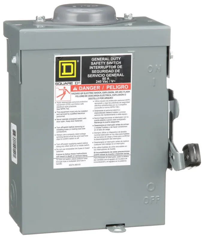 Square D DU222RB 60A-240V-2P Rt Sw