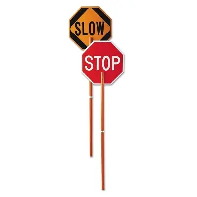 Cortina 03-862 Safety Paddle STOP/SLOW 72 in Wood Handle