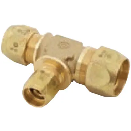 TracPipe FGP-STF750-T500 3/4 x 3/4 x 1/2 AutoSnap Brass Reducing Tee