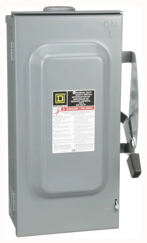 Square D DU323RB Switch Nonfusible GD 240V 100A 3P NEMA3R